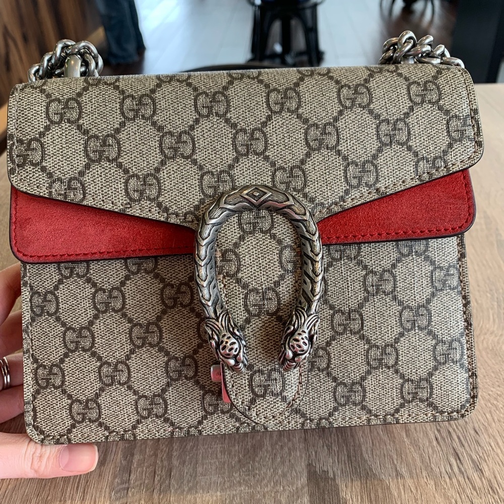 Gucci Dionysus Supreme mini bag Ebony Red